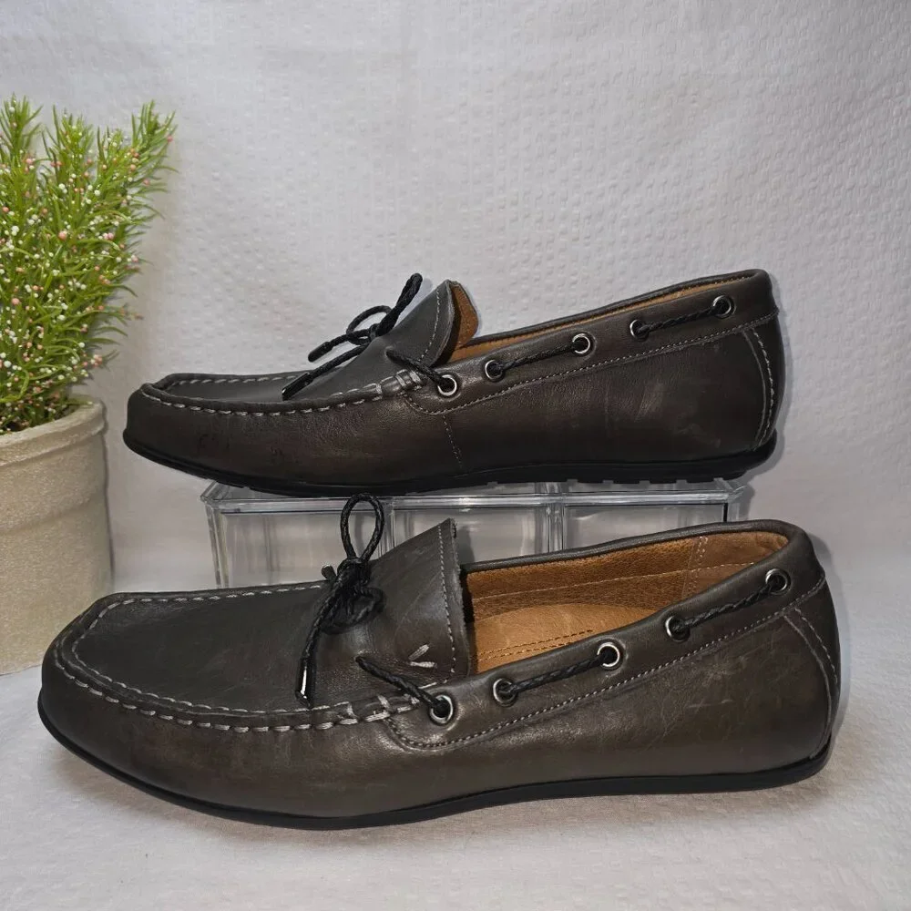 MENS VIONIC MERCER LUCA SHOE SLIP-ON LOAFER MOCASSIN GRAY SIZE 8 NWOT